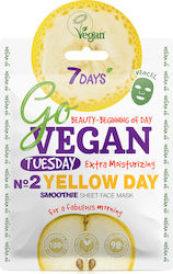 7DAYS Go Vegan Yellow Day Face Moisturizing / Brightening Mask 25gr