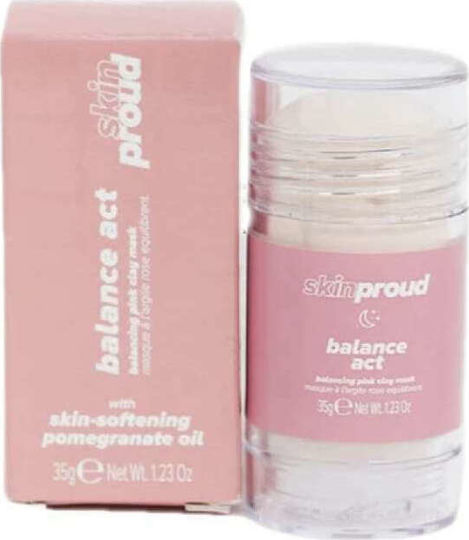 Skin Proud Balance Act Μάσκα Ομορφιάς Προσώπου για Ενυδάτωση Με Άργιλο 35gr