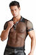 Svenjoyment Underwear Men Net Shirt Sexy Ανδρικό Top Μαύρο