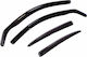Heko Set of Windbreakers Front and Rear Car Dark Fime for Dacia Logan 4pcs