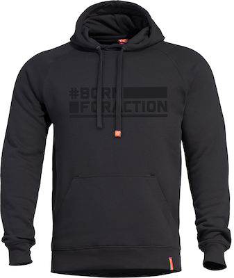 Pentagon Phaeton "Born For Action" Hoodie Φούτερ σε Μαύρο χρώμα