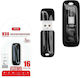 XO U30 16GB USB 3.0 Stick Black