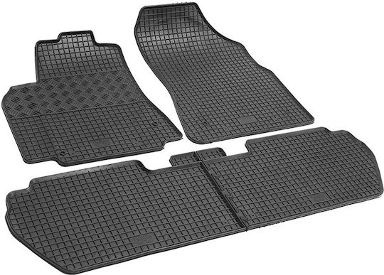 Rigum Set of Front and Rear Mats 4pcs for Peugeot Partner Citroen Berlingo 2008 2018 Black
