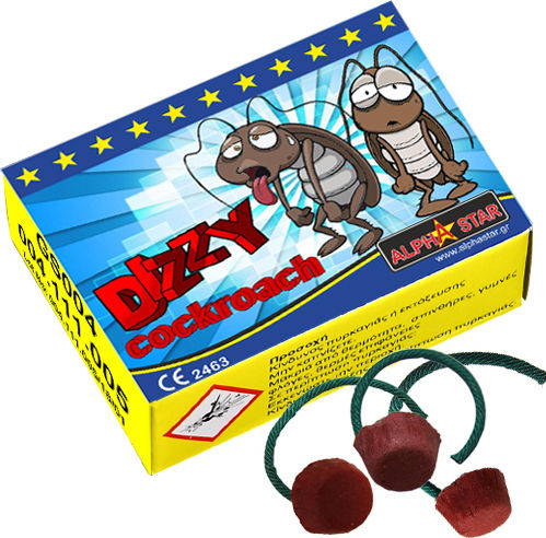 Alpha Star Πυροτεχνήματα Dizzy Cockroach με Διάρκεια 3 Δευτερόλεπτα 3τμχ