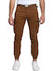 Victory Dartford Men's Trousers Cargo Elastic in Slim Fit Brown