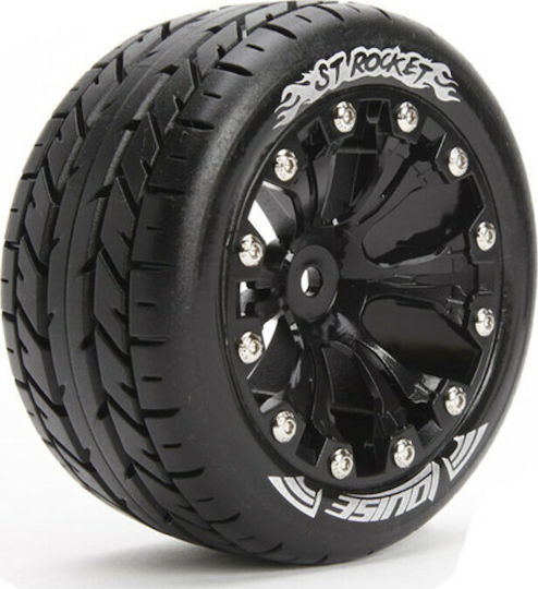 Louise Tire & Wheel ST-Rocket 2.8" Black 0-Offset Ανταλλακτική Ρόδα για Τηλεκατευθυνόμενο 1τμχ