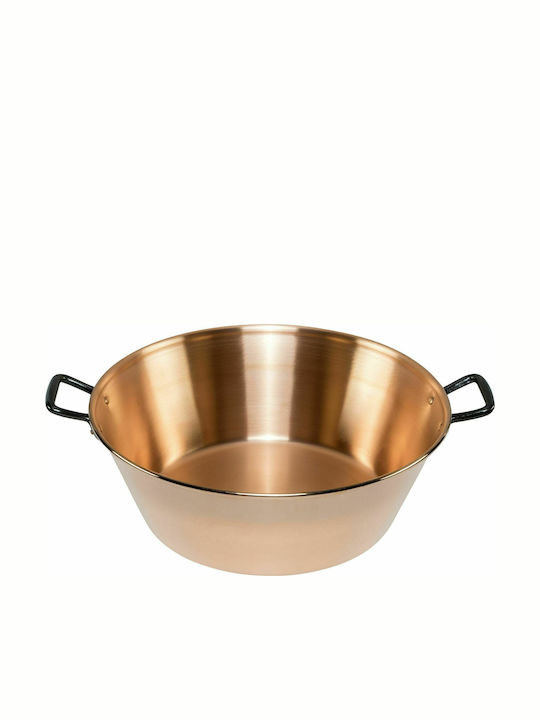 De Buyer Incuivre Jam Pot Copper Smooth Deep Stainless Steel Pot 9lt / 38cm