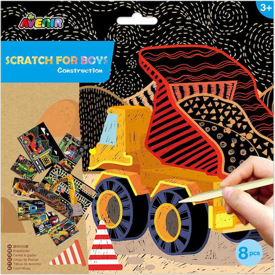 Avenir Painting Scratch Construction for Children 3+ Years 8pcs