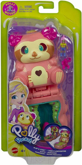 Mattel Flip And Reveal Sloth Polly Pocket Sloth για 4+ Ετών 10εκ. (Διάφορα Σχέδια)