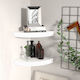 Corner Shelves Wall White 2pcs 25x25x3.8cm