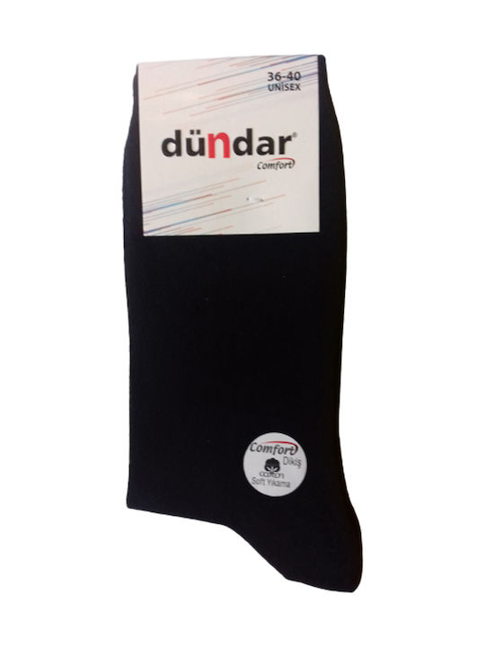 Dundar Damen Einfarbige Socken Schwarz 1Pack