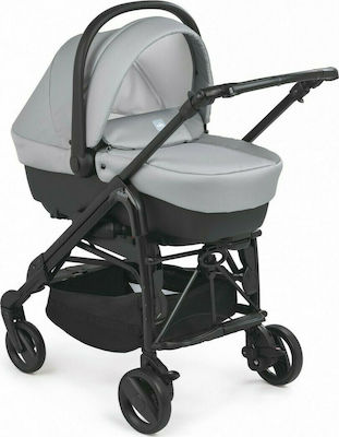 Cam Combi Tris 3 in 1 Verstellbar 3 in 1 Baby Kinderwagen Geeignet für Neugeborene Grey-Black 10.7kg