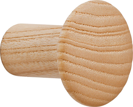 Inofix Κρεμάστρα Τοίχου Ξύλινη Natural 4x4.5x4cm