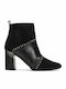 Hispanitas Lino Leather Women's Ankle Boots Black