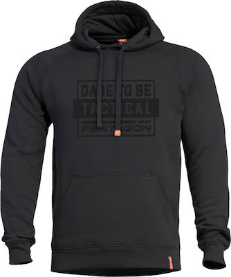 Pentagon Phaeton "Dare To Be Tactical" Hoodie Sweatshirt in Black color K09021-DT-01