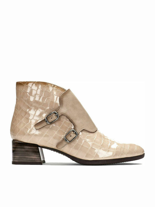 Hispanitas Nadia Leder Damen Knöchelstiefel Beige