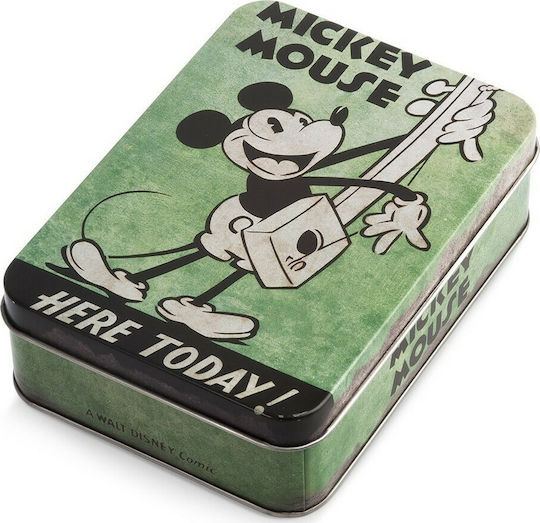 Taufgeschenk mit Federmäppchen Micky Maus Here Today aus Metall 1cm 14x10cm