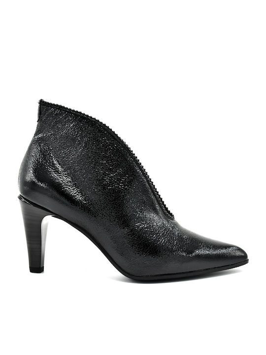 Women's Patent Leather Ankle Boots Black