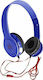 108180 Wired On Ear Headphones Blue