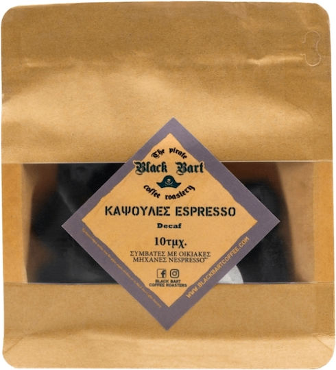 Black Bart Coffee Capsule Espresso Decafeinizat Compatibile cu Mașina Nespresso 10capace