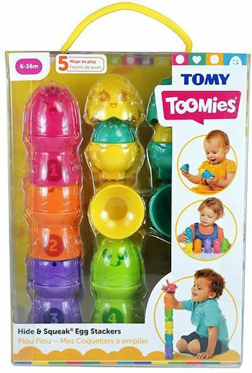 Tomy Παιχνίδι Στοίβαξης Toomies Αυγουλάκια Πυραμίδα με Ήχους για 6+ Μηνών