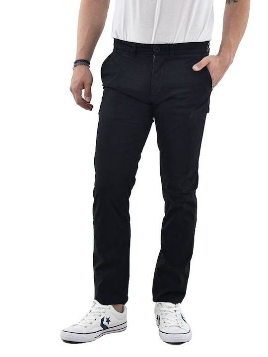 Gnious Trousers Chino Elastic in Regular Fit Black