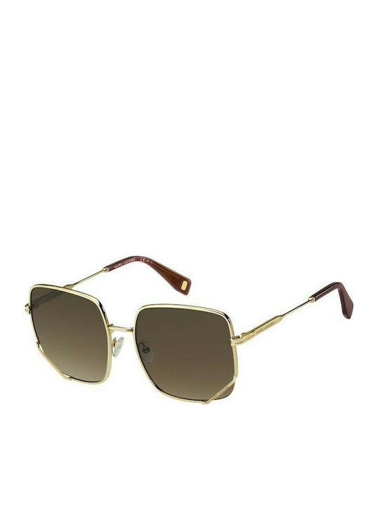 Marc Jacobs Women's Sunglasses with Gold Metal Frame and Brown Lens MJ1008/S 01Q/HA