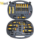 WERT Set Electrician Screwdrivers with 49 Interchangeable Tips