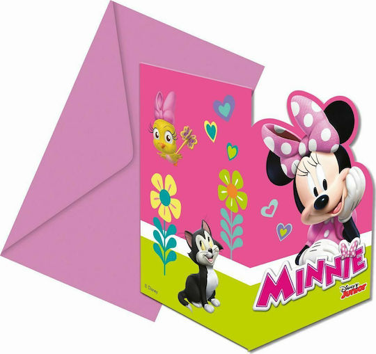 Procos Покани Minnie 6бр 87867Покани за парти Мини Щастливи Помощници 6 броя