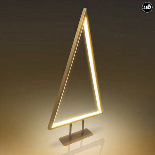 cu lumină LED Decorațiune de Crăciun Metalic Braduleț 40cm. Exterior Electrică Auriu