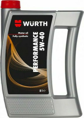 Wurth Performance Synthetic Car Lubricant 5W-40 C3 5lt for Diesel Engine