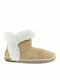Superdry Closed-Back Women's Slippers with Fur In Beige Colour WF100008A-20O