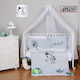 Funna Baby Baby Crib Bedding Set Dino 8pcs Blue