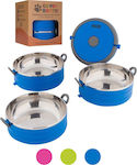 Healthy Human On The Go Pet Bento Stainless Bowls Dog Food & Water Blue 450ml HH-SOB34