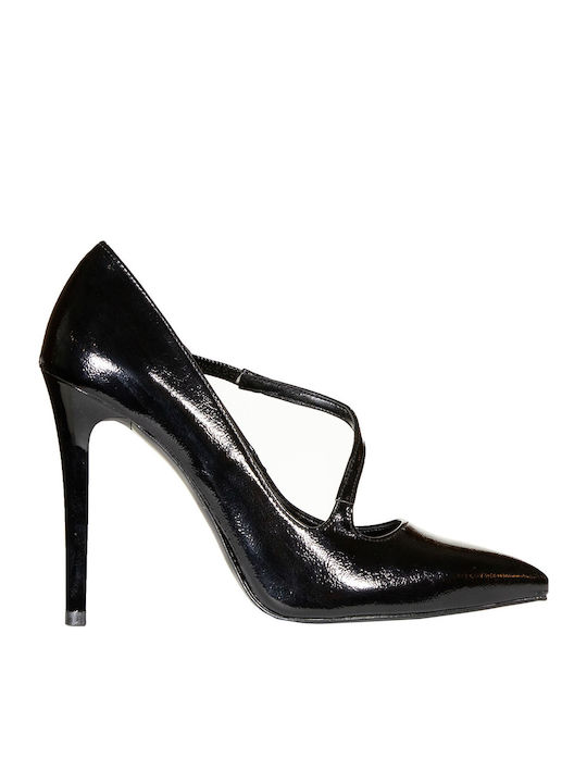 Envie Shoes Μυτερές Γόβες με Λεπτό Ψηλό Τακούνι Μαύρες