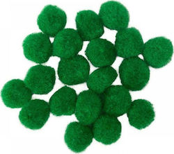 Uni Pap Pom Pom Handwerk Grün Set 20Stück