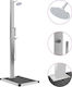vidaXL Pool Shower with Height 210cm Silver