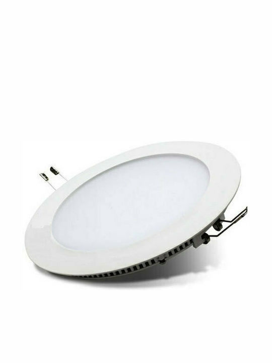 Atman Round Recessed LED Panel 18W with Natural White Light 22x22cm