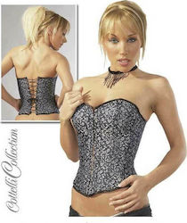 Cottelli Collection Sexy Corset Blue & Silver