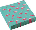 Party Napkins Food Napkins Flamingo 20 Pieces Turquoise 33x33cm. 20pcs