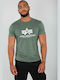 Alpha Industries T-shirt Bărbătesc cu Mânecă Scurtă Verde