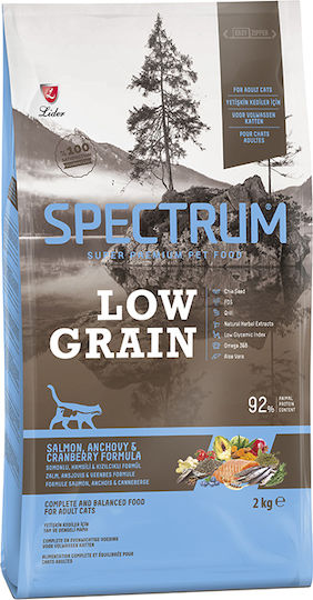 Spectrum Low Grain Trockenfutter mit wenig Getreide für erwachsene Katzen mit empfindlichem Harntrakt mit Lachs Lachs, Sardelle & Preiselbeere 2.5kg