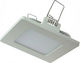 Atman Square Metallic Recessed Spot with Integrated LED and Cool White Light White 8.5x8.5cm.
