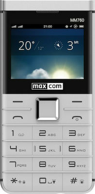 MaxCom MM760 Dual SIM Κινητό με Κουμπιά Λευκό