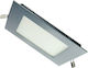 Atman Square Metallic Recessed Spot with Integrated LED and Cool White Light 3W Silver 8.5x8.5cm. 1pcs