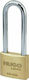 Hugo Locks SB L Steel Padlock Lengthened with Key Brass 50mm 1pcs