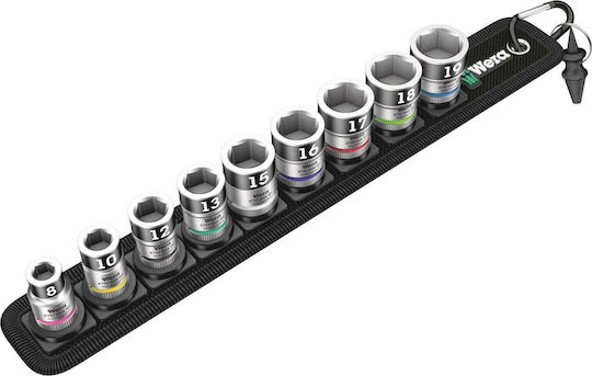 Wera Căpăcei Hexagonali cu Patrat de Prindere 3/8" Set 10buc