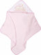 Viopros Hooded Baby Bath Towel Άλφι Pink