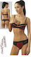 Cottelli Collection Set Bra & Thong Lace Black/Red