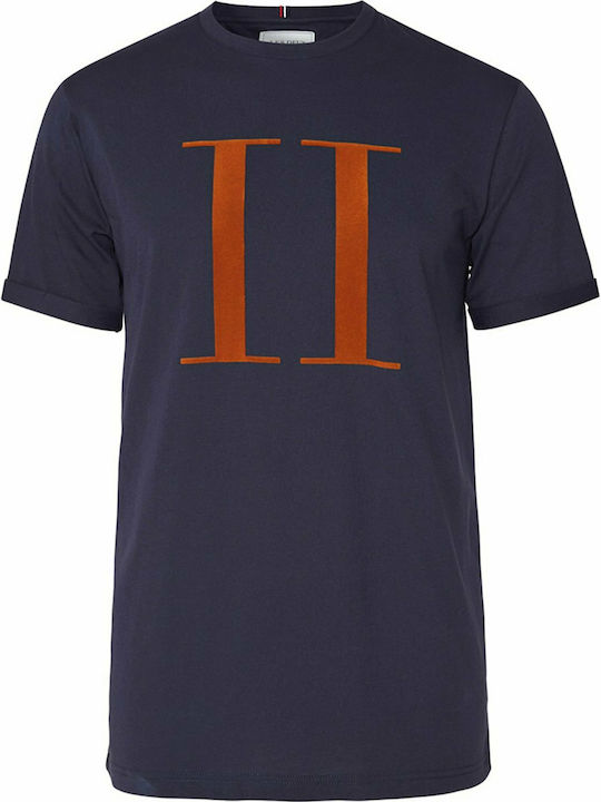 Les Deux LDM101006 Men's T-Shirt Stamped Navy Blue